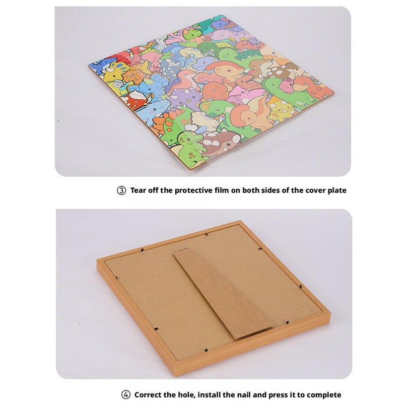 2026 New Wooden Coloring Puzzle, DIY Wooden Paintable Puzzle Frame, Colored Cat Shaped Wooden Jigsaw Puzzle for Pet Lovers, Home Decor - Image 5
